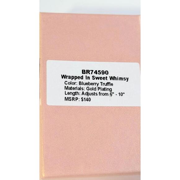 Bomb Party Holiday Jewel Candy "Wrapped In Sweet Whimsy" Blueberry Truffle -Gold - Picture 4 of 4